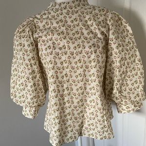 ASOS NWOT Floral Top with bishop sleeves